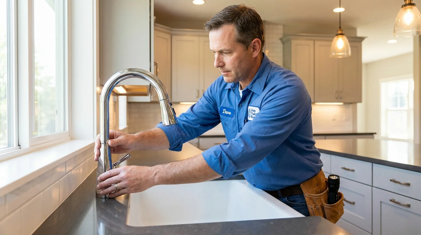 Kitchen faucet installation by Johns Plumbing LLC in Gibsonia